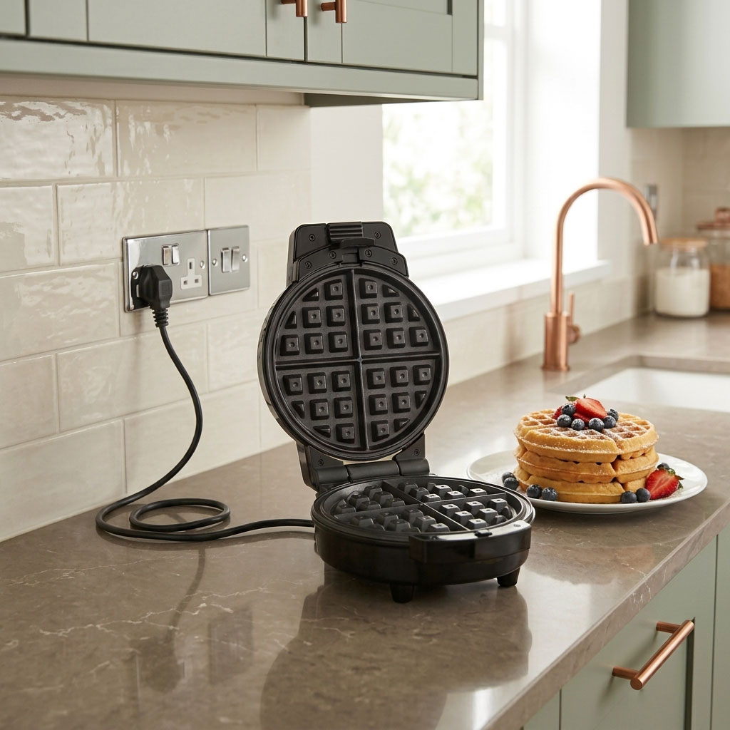 La Mini Waflera 3 en 1 es la solución perfecta para preparar desayunos y meriendas de forma rápida y deliciosa.