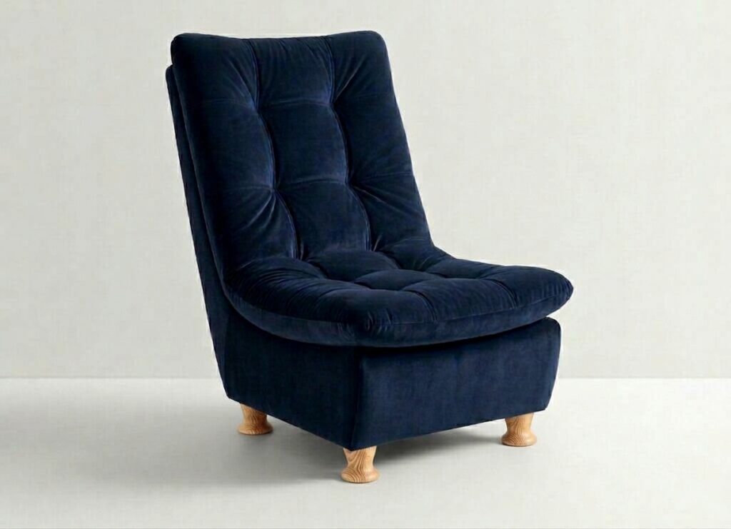 Silla azul mini huevo