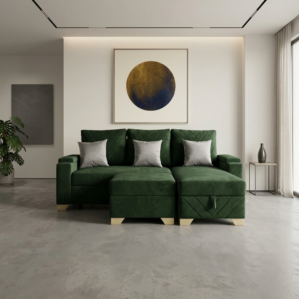 Sofa verde multifuncional