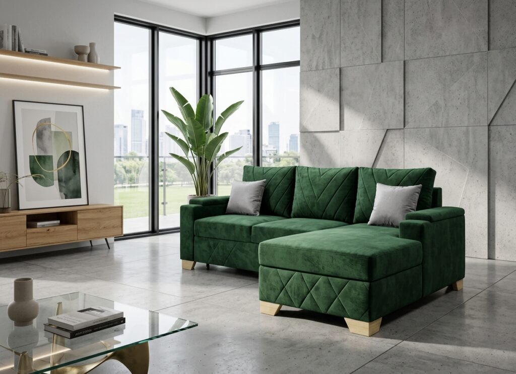 Sala multifuncional verde -fácil de limpiar